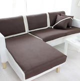 布艺沙发垫防滑北欧简约咖色灰色紫色沙发罩套棉麻沙发坐垫定做尚