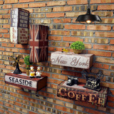 美式复古咖啡厅酒吧墙饰装饰书盒壁饰服装店铺橱窗客厅玄关装饰品