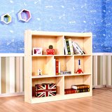 书架自由组合杉木书橱储物柜置物架简约现代组装儿童实木书柜松木