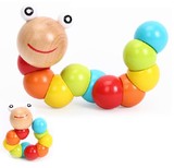 扭扭虫木制儿童串珠绕珠10-12个月宝宝 开发益智力玩具0-1-2-3岁