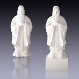 孔子 陶瓷人物雕像摆件孔圣人家居装饰 白瓷器名人雕塑教师节礼物