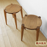 日式橡木纯实木日式整装纯木家具实木矮凳橡木凳子梳妆凳2014新款