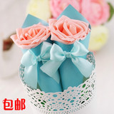 欧式创意 玫瑰花甜筒 蛋筒喜糖盒子 浪漫结婚个性纸盒 喜糖袋成品
