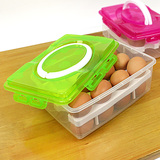 步天鸡蛋盒冰箱收纳放鸡蛋的收纳盒塑料蛋托包装盒鸡蛋冷藏储物盒