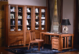 【奢邸】美国白橡木纯实木家具 全实木书柜 组合书柜书桌书椅全套