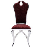 不锈钢欧式餐椅滴水椅后现代绒布皮面椅子休闲椅配套餐桌椅包邮