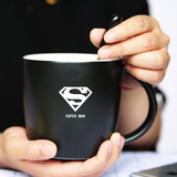 美国队长大容量马克杯创意定制LOGO 超人咖啡牛奶陶瓷简约水杯子