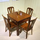 全实木整装多功能折叠伸缩餐桌椅组合小户型高档橡木方桌1桌4椅子