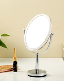 亚克力银镜椭圆形梳妆镜梳妆台化妆 梳妆镜双面化妆台式镜大号