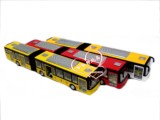 北京公交2路 快速公共四开门双节巴士公交车合金汽车模型儿童玩具