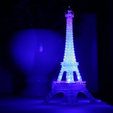 浪漫单色七彩发光巴黎埃菲尔铁塔小夜灯送女生创意生日礼物装饰灯