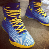 安德玛UA CURRY篮球鞋 库里2代 战靴高帮全明星季后赛运动鞋 宝蓝