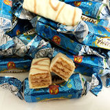 包邮俄罗斯进口斯拉夫酸奶威化系列炼乳白巧克力囍喜糖果零食