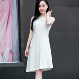 圣迪奥2015新款专柜正品女装夏装极简纯色无袖连身裙5281221