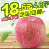 烟台苹果红富士 山东栖霞苹果水果新鲜红富士苹果带皮吃5斤包邮