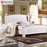 喜尚佳喜 现代简约 橡木实木床1.81.5 特价木床 双人床 卧室家具