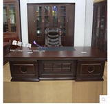 高档实木皮油漆班台2.8米老板桌主管桌班台桌老板台办公桌总裁桌