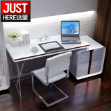 JH家具 烤漆伸缩多功能办公桌 转角台式电脑桌 现代简约时尚书桌