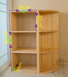 实木墙角柜转角柜简约墙角柜现代中式书架收纳柜组合置物角柜