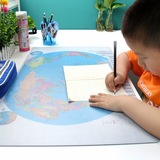 大号环保PVC硬面儿童学习写字书桌垫绿色护眼地图办公桌鼠标垫