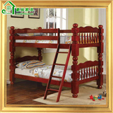 特价美式实木床上下床双层床子母床欧式床母子床高低床带梯 床铺