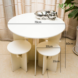 [转卖]欧式小户型阳台桌椅现代简约白色咖啡桌创意小圆桌茶几椅