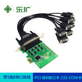 乐扩 PCI-E转8串口卡 8个RS232信号端口 多串口卡 COM卡 PCI-E 8S