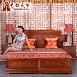 红木家具缅甸花梨木高低床实木仿古床铺中式古典双人床卧室家具