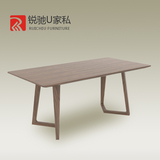 锐驰款家具 现代简约餐桌 特价新款餐桌 橡木贴皮实木腿餐桌CZ010