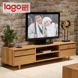 纳古北欧原木纯全实木电视柜 2米1.8米橡木简约地柜新品TV100