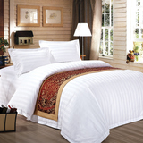 金美凯宾馆酒店床上用品棉质缎条被套医院白被套单件加厚加密