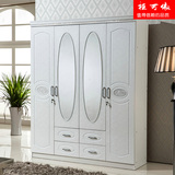 现代简约卧室非实木质开门板式组合整体大衣柜简易三四门欧式衣柜