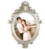 欧式相框 壁挂式椭圆形雕花古典装饰镜框 塑料婚礼婚庆道具相框
