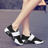 夏季网鞋女气垫运动跑步鞋韩版学生休闲套脚懒人鞋透气情侣网布鞋