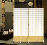 日式仿实木格子双面折叠防水屏风浮世绘时尚料理隔断榻榻米装饰
