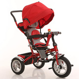 Huison儿童三轮车脚踏车婴儿手推车充气轮童车旋转座椅宝宝玩具车