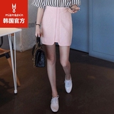 韩国miamasvin春季女装韩版个性拼接设计纯色短裙