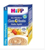 2盒包邮！德国喜宝HIPP 燕麦饼干晚安米粉米糊辅食6+个月 500g