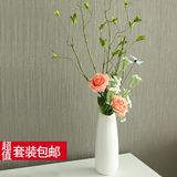手感玫瑰满天星绿枝蝴蝶白色陶瓷台式花瓶套装仿真假花花艺装饰束