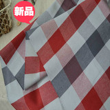 韩国订单 斜纹纯棉色织朝阳格子棉布料 厚款/手工DIY制衣桌布面料