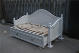 实木沙发床订做坐卧两用可拉伸实木沙发床现代简约沙发床白色定制