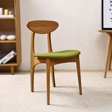 现代实木餐椅北欧休闲咖啡椅简约时尚日式田园橡木餐椅书椅电脑椅