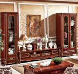 古典美式实木电视柜 欧式酒柜 客厅电视机柜 装饰柜深色家具包邮