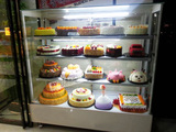 促销0.9/1.2/1.5/1.8米蛋糕模型展示柜直角常温柜甜甜圈面包柜
