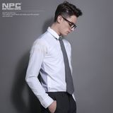【NPC】NCS潮牌男装 正背面双色拼接长袖衬衫男装