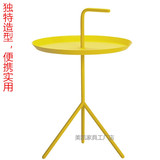 现货简约北欧丹麦设计师创意个性圆形茶几角几 黄色边几边桌 HAY
