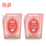 【天猫超市】韩国进口B&B/保宁婴儿洗衣液纤维洗涤剂1300ml袋装*2