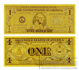 1美金金箔纸币钱币精美收藏美国国父乔治华盛顿世界钞票纪念钞