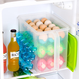 鸡蛋收纳盒冰箱保鲜盒鸭蛋托带把手食品储物整理箱米桶食品级塑料