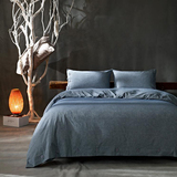 天然亚麻四件套 纯色麻棉柔软床单被套床上用品1.5m1.8米 新品